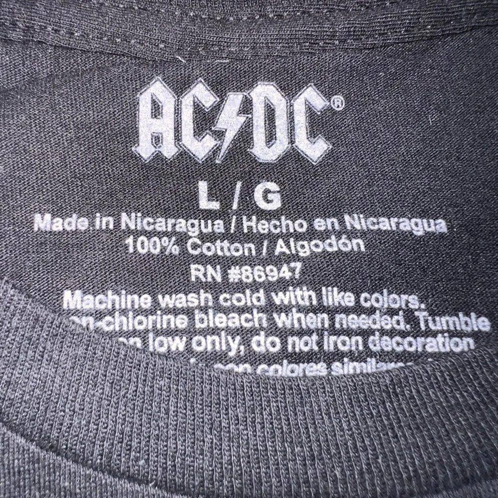AC/DC Back in Black Tee - Black and White - Picture 2 of 2